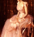 Chase William Merritt Portrait Of A Lady In Pink