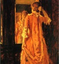 Chase William Merritt Young Woman Before a Mirror