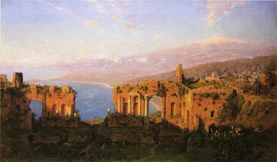 Haseltine William Stanley Ruins of the Roman Theatre at Taormina Sicily