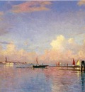 Haseltine William Stanley Sunset on the Grand Canal Venice