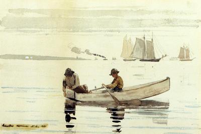 Homer Winslow Boys Fishing Gloucester Harbor