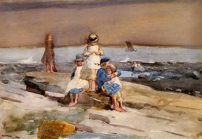 Homer Winslow Children on the Beach