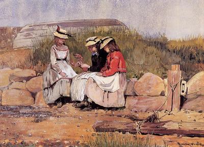Homer Winslow Girls with Lobster aka A Fisherman s Daughter
