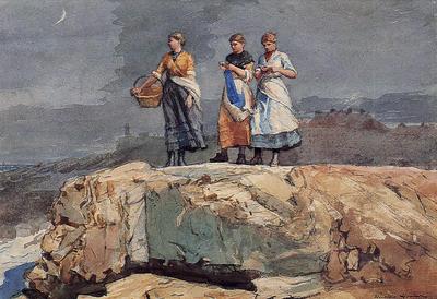 Homer Winslow Where are the Boats aka On the Cliffs