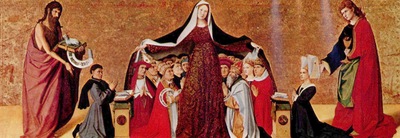 Enguerrand Quarton La vierge de misericorde de la famille Cadard 1452