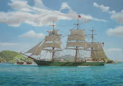 The Aberdeen White Star ship Ulcoats bring immigrants to Auckland in 1863.