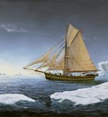 Roald Amundsen's cutter Gjøa navigating the Northwest Passage.