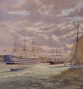 The Thames Nautical Training College H.M.S.Worcester, the Cutty Sark and the yawl Katrine. 1951/2.