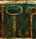 Forgotten Keys 24 x 48 in, mixed media on canvas