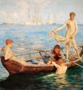 tuke, henry scott 1858–1929,  august blue,
