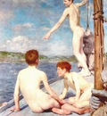 Tuke, Henry Scott 1858–1929,  The Bathers