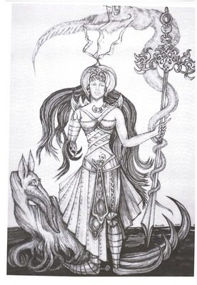 fantasy warrior of the snake's sign