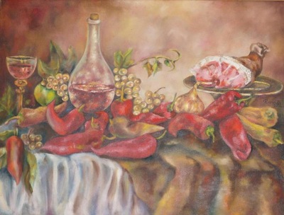 the still life with grapes