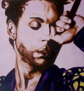 The artist Prince painting by Geert Coucke