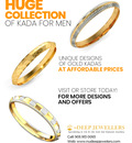 Huge collection of Gold Kada for men in Brampton