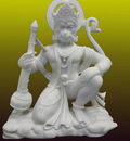 White marble Hanuman Ji statue