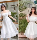 Top 15 mẫu váy trắng trễ vai dự tiệc sang trọng cao cấp chất lượng tốt